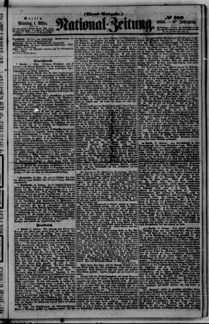 Nationalzeitung vom 01.03.1858