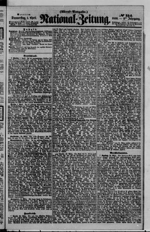 Nationalzeitung vom 01.04.1858