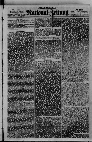 Nationalzeitung vom 06.04.1858