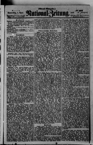 Nationalzeitung vom 08.04.1858
