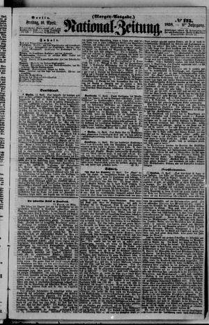 Nationalzeitung vom 16.04.1858