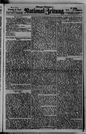 Nationalzeitung vom 18.04.1858