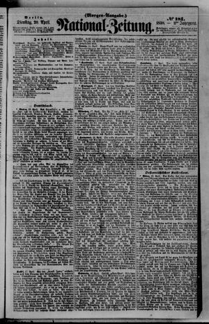 Nationalzeitung vom 20.04.1858