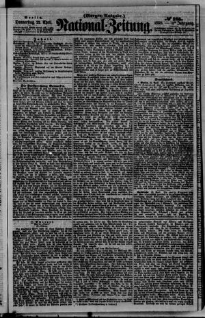 Nationalzeitung vom 22.04.1858