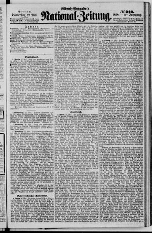 Nationalzeitung vom 27.05.1858