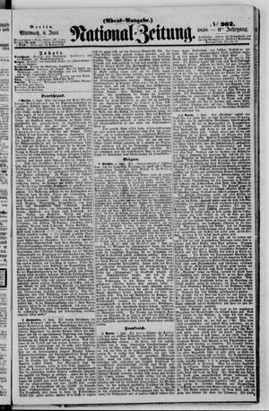 Nationalzeitung vom 09.06.1858