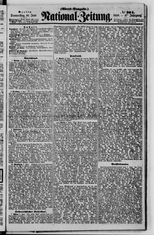Nationalzeitung vom 10.06.1858