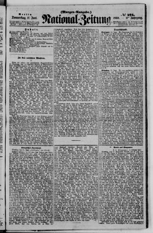 Nationalzeitung vom 17.06.1858
