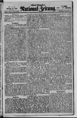 Nationalzeitung vom 21.06.1858