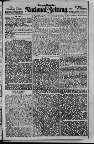 Nationalzeitung vom 10.07.1858