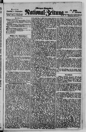 Nationalzeitung vom 05.09.1858