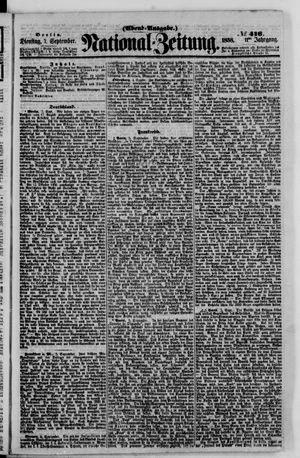Nationalzeitung vom 07.09.1858