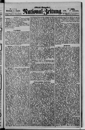 Nationalzeitung vom 15.09.1858