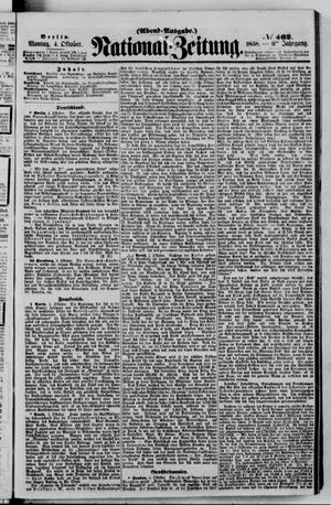 Nationalzeitung vom 04.10.1858