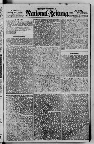 Nationalzeitung vom 10.10.1858