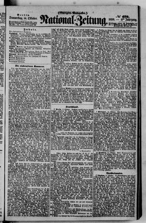 Nationalzeitung vom 14.10.1858