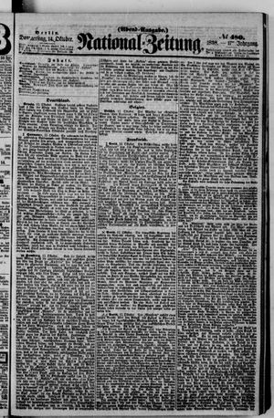 Nationalzeitung vom 14.10.1858