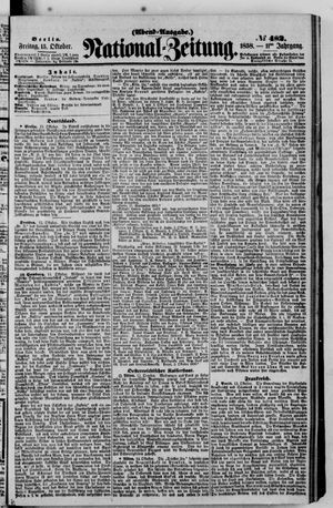 Nationalzeitung vom 15.10.1858