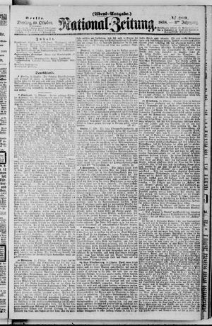 Nationalzeitung vom 19.10.1858