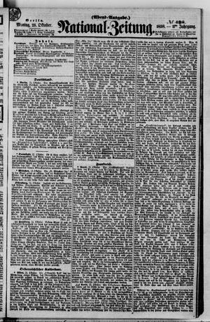 Nationalzeitung vom 25.10.1858