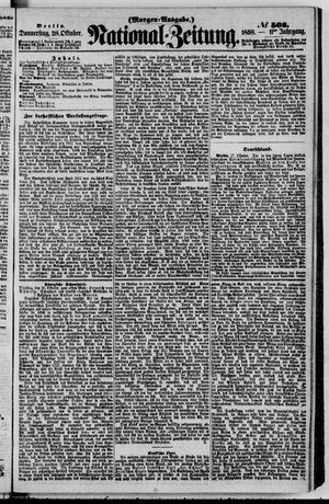 Nationalzeitung vom 28.10.1858