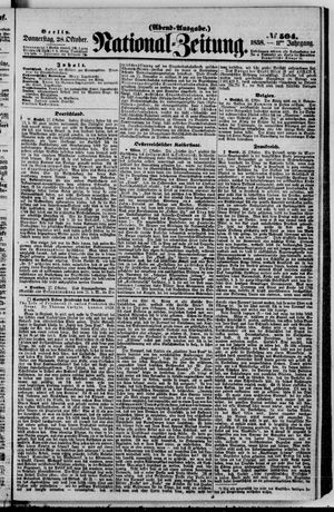 Nationalzeitung vom 28.10.1858