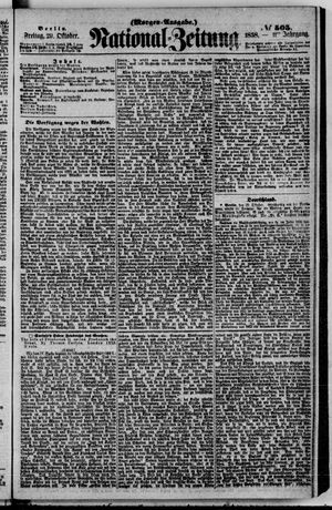 Nationalzeitung vom 29.10.1858