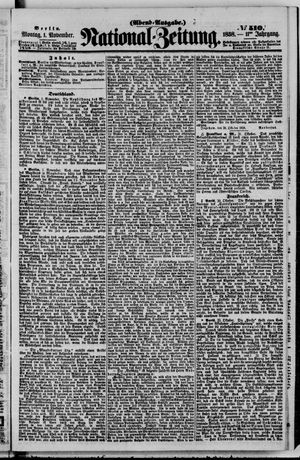 Nationalzeitung vom 01.11.1858