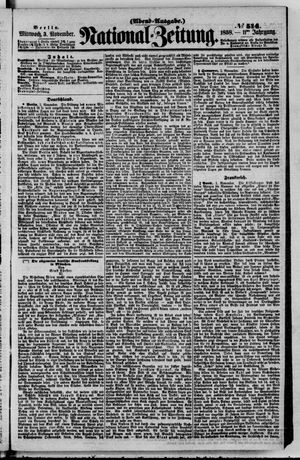 National-Zeitung vom 03.11.1858