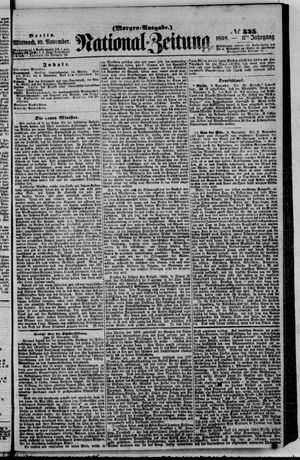 Nationalzeitung vom 10.11.1858