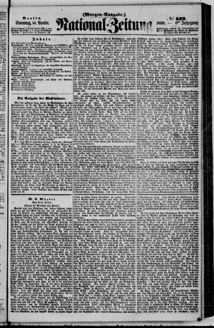 Nationalzeitung vom 14.11.1858