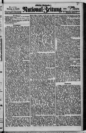 Nationalzeitung vom 15.11.1858