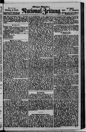 Nationalzeitung vom 21.11.1858