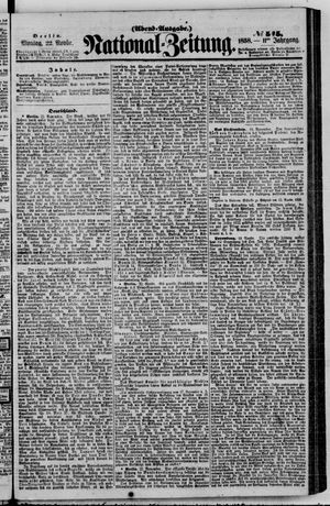 Nationalzeitung vom 22.11.1858