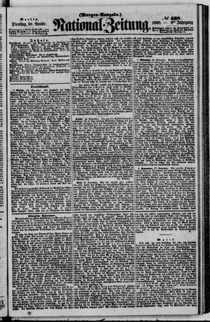 Nationalzeitung vom 30.11.1858
