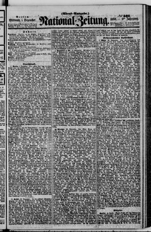 Nationalzeitung vom 01.12.1858