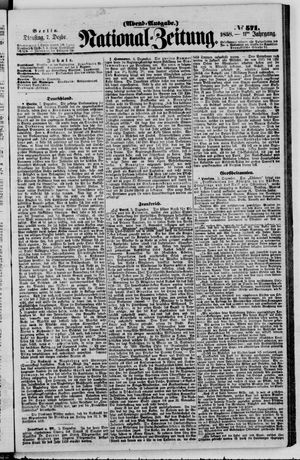 Nationalzeitung vom 07.12.1858