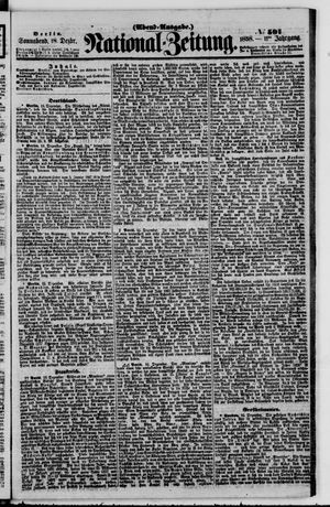 Nationalzeitung vom 18.12.1858