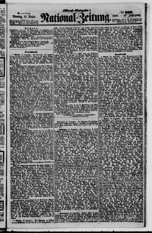 Nationalzeitung vom 27.12.1858