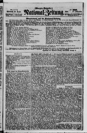 Nationalzeitung vom 29.12.1858