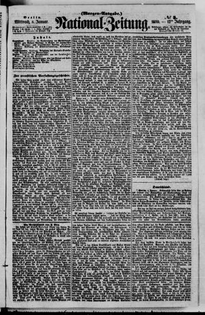 Nationalzeitung vom 05.01.1859