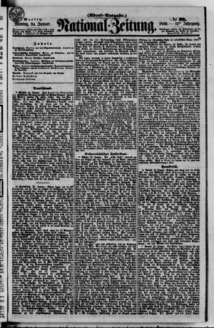 Nationalzeitung vom 24.01.1859