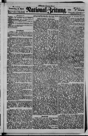 Nationalzeitung vom 21.04.1859