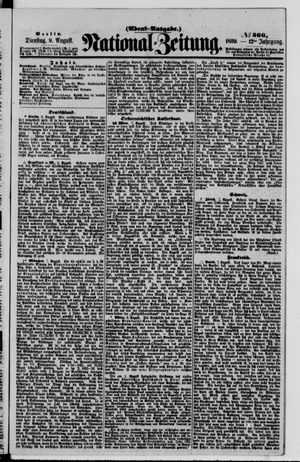 Nationalzeitung vom 09.08.1859