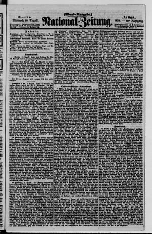 Nationalzeitung vom 10.08.1859