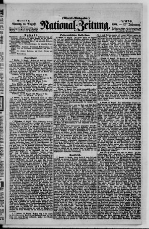Nationalzeitung vom 15.08.1859