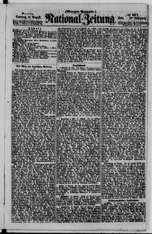 Nationalzeitung vom 21.08.1859