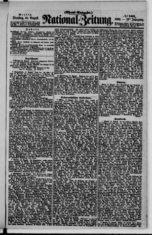 Nationalzeitung vom 30.08.1859