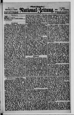 Nationalzeitung vom 14.09.1859