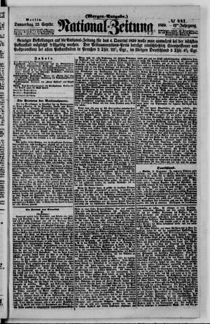Nationalzeitung vom 22.09.1859
